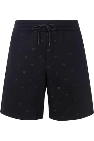 Emporio Armani Bermuda nero mini aquile all-over