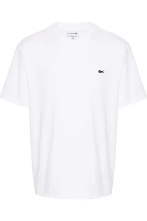 Lacoste T-shirt bianca mini logo ricamo