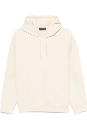 Emporio Armani Felpa ecru logo all-over