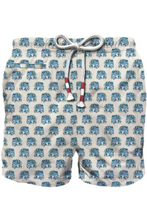 MC2 SAINT BARTH Costume caprese panna fantasia elefanti