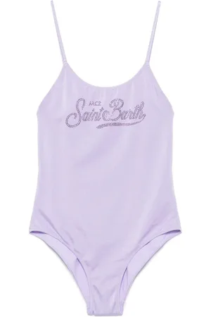 MC2 SAINT BARTH Costume cecile lilla logo strass