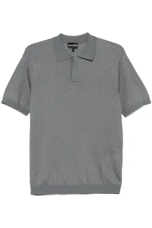 Emporio Armani Polo grigia texturizzata