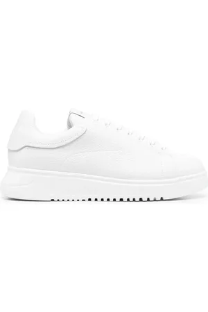 Emporio Armani Sneakers in pelle bottolata bianca