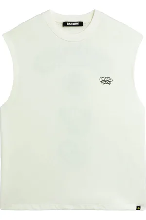 BARROW Canotta bianca stampe retro