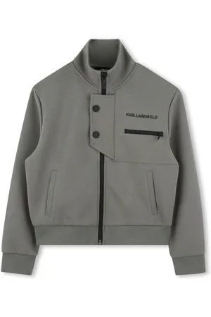 Karl Lagerfeld Felpa verde militare logo lettering