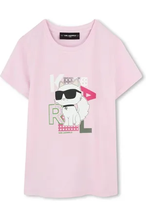 Karl Lagerfeld T-shirt rosa Karl cat
