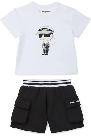 Karl Lagerfeld Completo neonato Karl bianco/nero