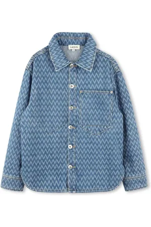 Lanvin Camicia in denim fantasia crub all-over