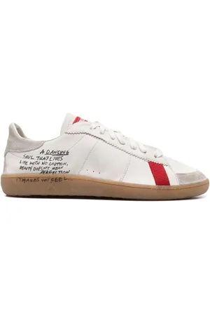 Patrizia Pepe SKIN Sneakers in nappa con Lettering bianco/rosso