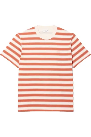 Lacoste T-shirt coccio con righe orizzontali