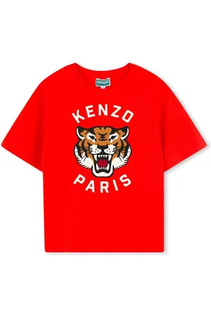 Kenzo T-shirt rossa stampa logo tiger