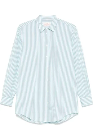 MC2 SAINT BARTH Camicia brigitte a righe verde acqua