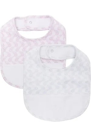 Etro Set di 2 bavaglini Pegaso con ricamo paisley rosa/grigio