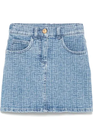 Balmain Gonna denim logo monogram