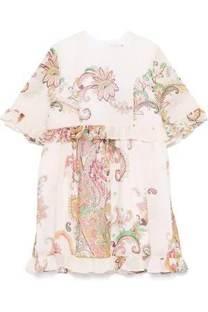 Etro Abito avorio semitrasparente con fantasia all-over