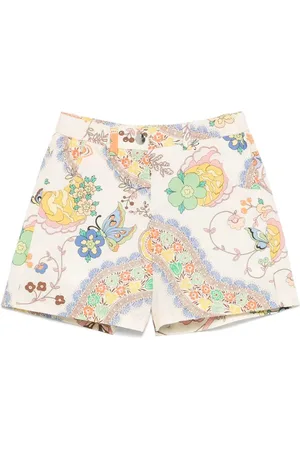 Etro Short avorio con fantasia paisley neonata