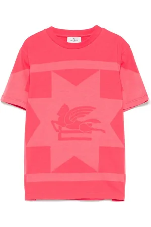 Etro T-shit fragola con stampa pegaso