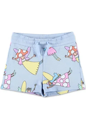 Stella McCartney Short celeste con fantasia fatine