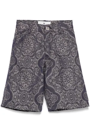 Etro Bermuda blu stampa paisley