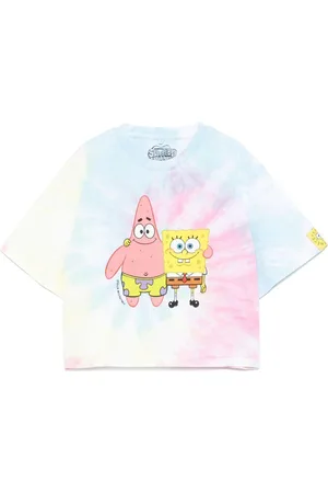 Stella McCartney T-shirt stampa tye-dye spongebob multicolor