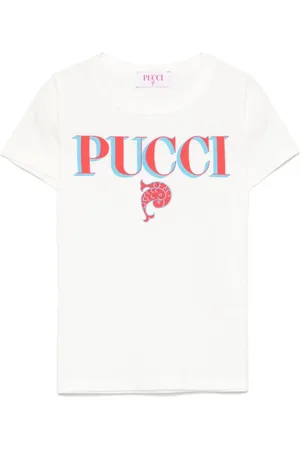 Emilio Pucci T-shirt avorio logo lettering