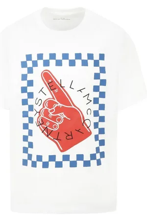 Stella McCartney T-shirt bianca con stampa