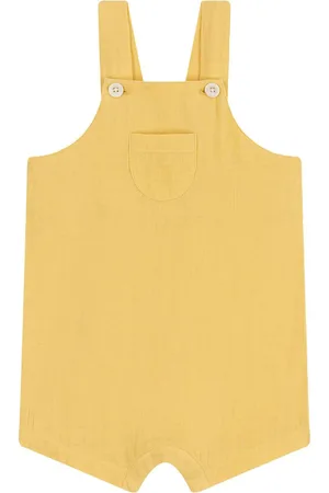 Petit Bateau Salopette gialla neonato
