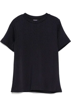 Balmain T-shirt blu con logo monogram