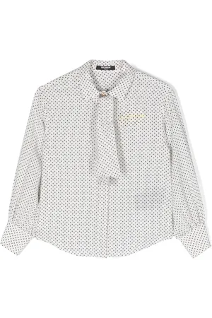 Balmain Camicia bianca fantasia geometrica