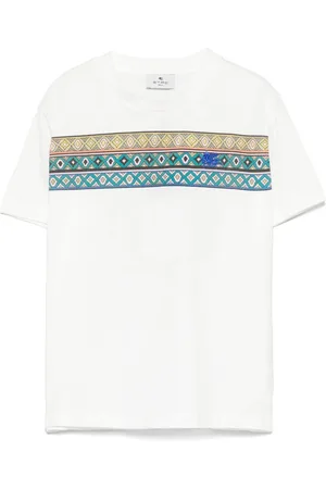 Etro T-shirt avorio banda paisley