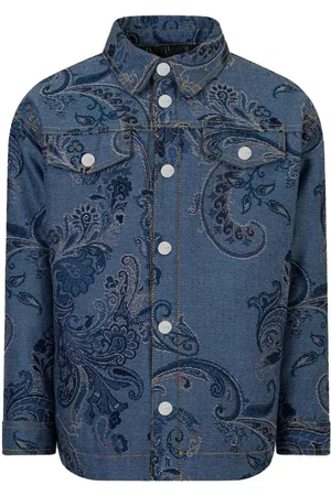 Etro Giacca effetto denim fantasia all-over