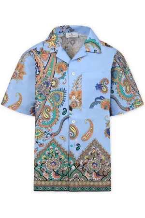 Etro Camicia celeste constampa paisley