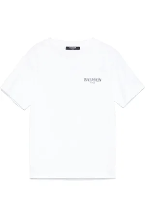 Balmain T-shirt bianca mini logo petto