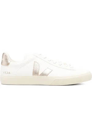 Veja Sneakers Campo bianche e oro laminato