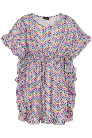 F**K Copricostume con fantasia chevron multicolor