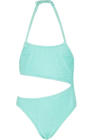 F**K Costume intero verde acqua cut-out laterale