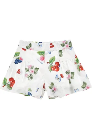 MONNALISA Short bianco con stampa frutta