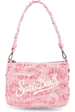 MC2 SAINT BARTH Borsa parisienne mini rosa in paillettes