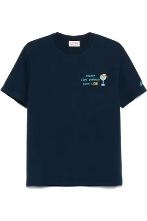 MC2 SAINT BARTH T-shirt portofino blu "guarda come dondolo coon il gin"