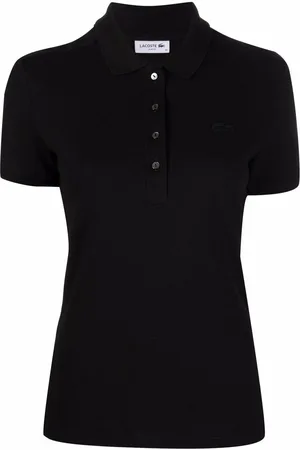 Lacoste Polo nera logo ricamo tono su tono
