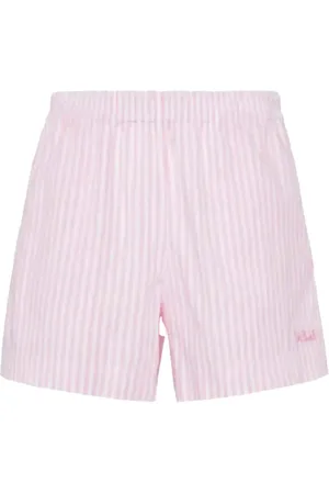 MC2 SAINT BARTH Shorts meave fantasia a righe rosa