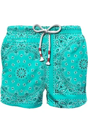 MC2 SAINT BARTH Costume caprese boxer turchese con fantasia bandana