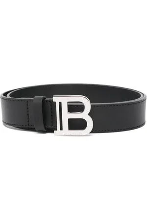Balmain Cintura in pelle fibbia argento