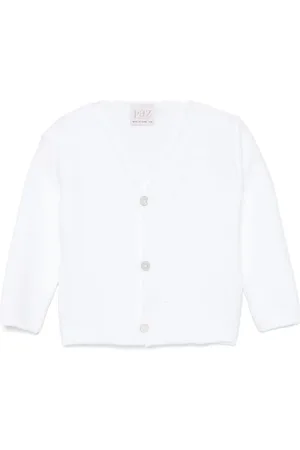 PAZ RODRIGUEZ Cardigan bianco in maglia neonata