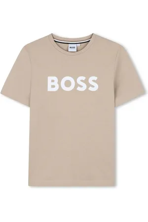 HUGO BOSS T-shirt beige logo petto