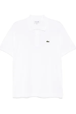 Lacoste Polo bianca mini logo ricamo