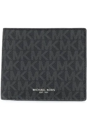 Michael Kors Portafoglio Greyson sottile nero logo all-over