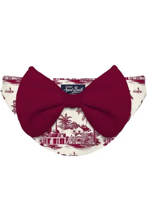 MC2 SAINT BARTH Costume slip madame fantasia palme bordeaux e fiocco