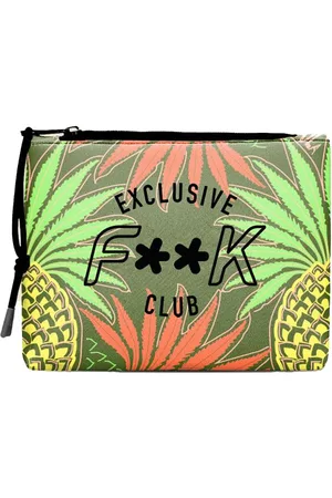 F**K Pochette con fantasia palme