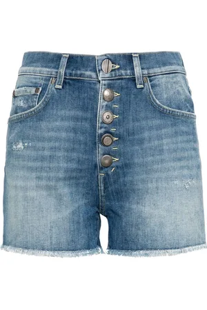 Dondup Short denim bottoni gioiello